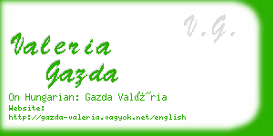 valeria gazda business card